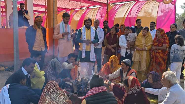 हवन में पूर्णाहुति के साथ अभिषेकात्मक रुद्र महायज्ञ&nbsp;&nbsp;संपन्न