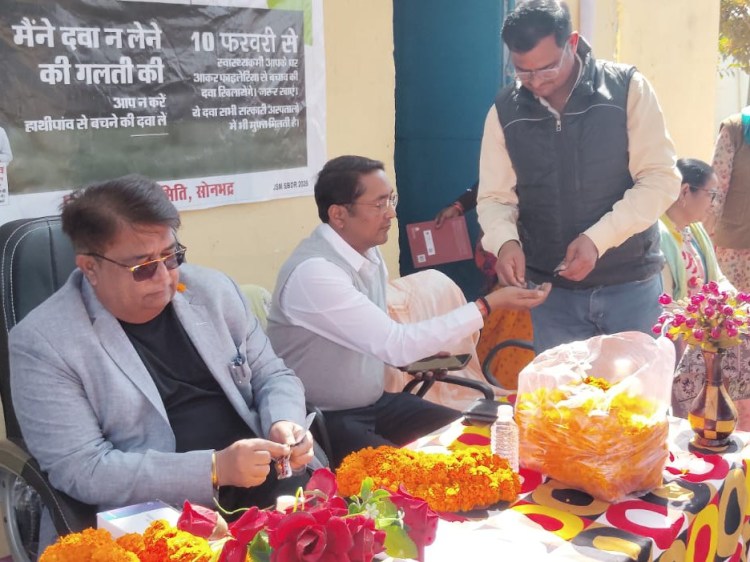 एमडीए-आईडीए फाइलेरिया अभियान का CMO ने किया&nbsp;शुभारंभ